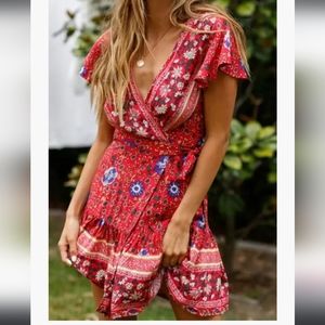 NWT Bohemian Wrap Dress